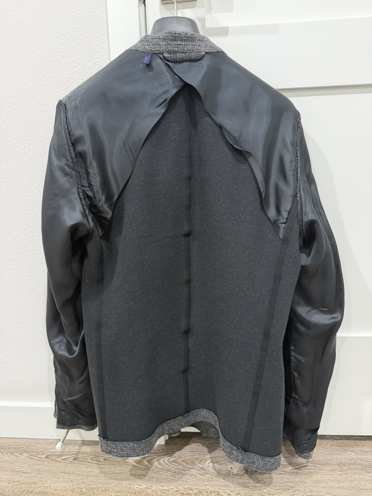 Lanvin Men’s Deconstructed Double-Breasted Blazer Jacket In Grey Size 48R $1595