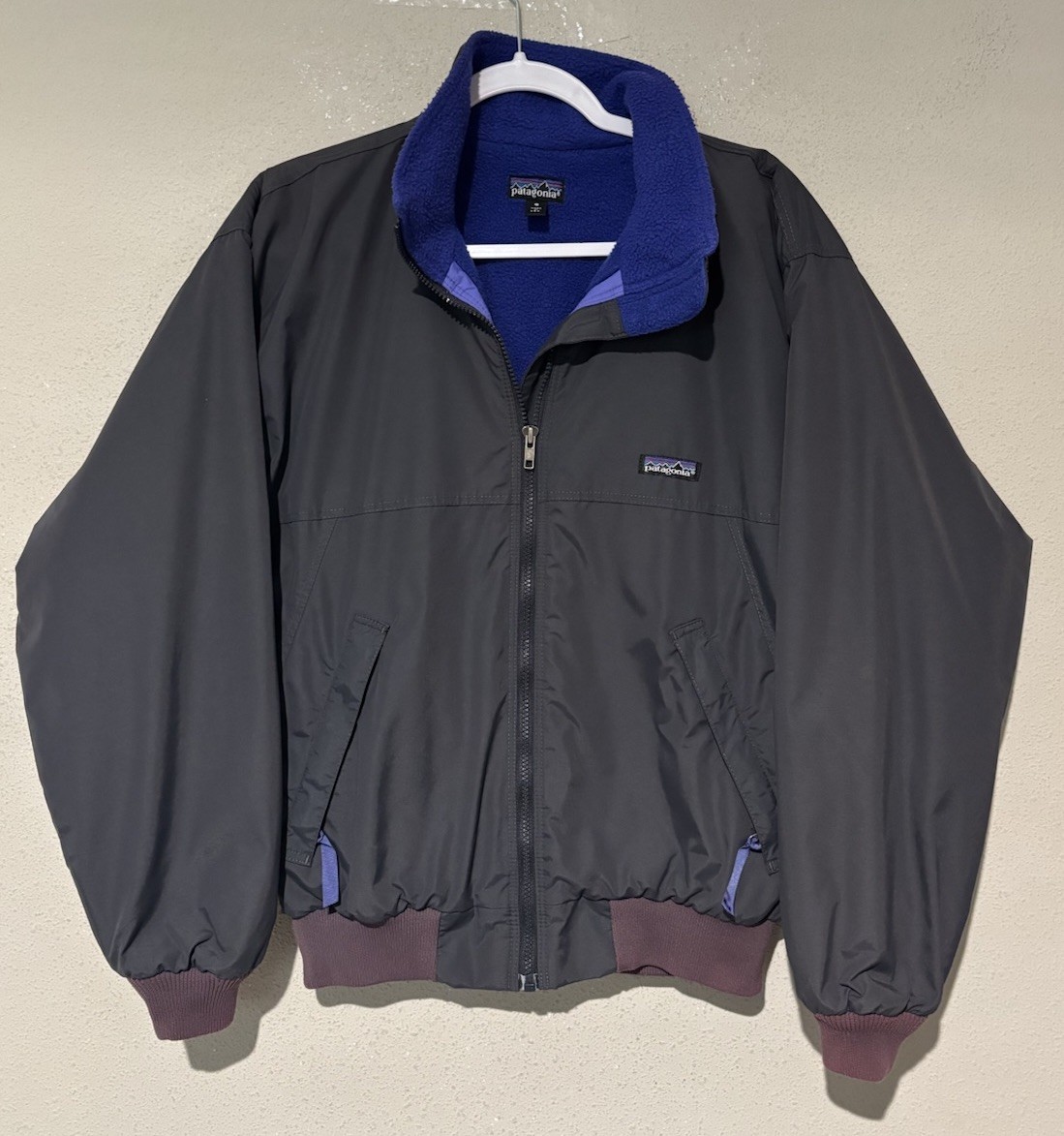 Vintage Patagonia Shelled Synchilla Jacket Men’s S Bomber Fleece Lined 90s USA