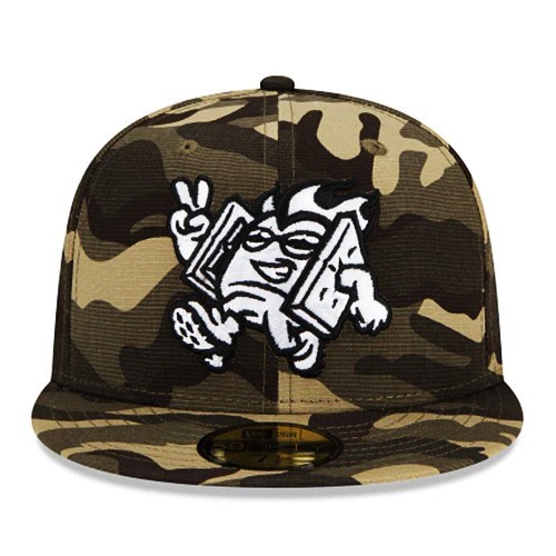 New Era Rocky Mountain Vibes Fitted Hat MILB Armed Forces Green Camouflage Cap