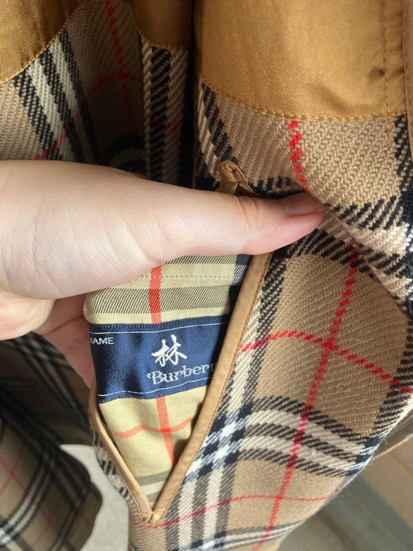 Burberrys Beige Soutien Collar Coat Mens M Nova Check Lined 110cm Chest Auth