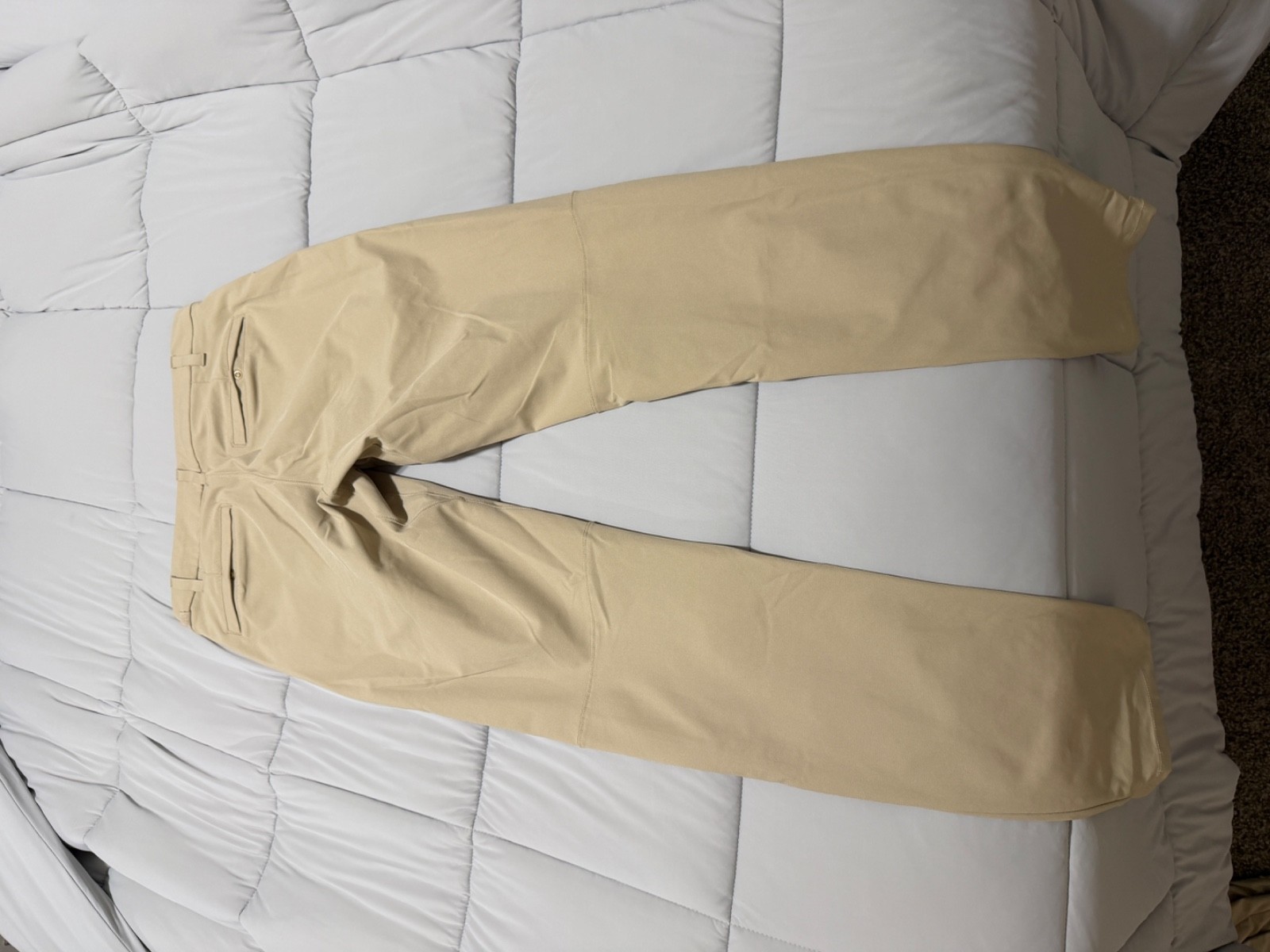 Lululemon Commission Pant Classic ABC Mens 28×32 Khaki Tan Warpstreme Trouser