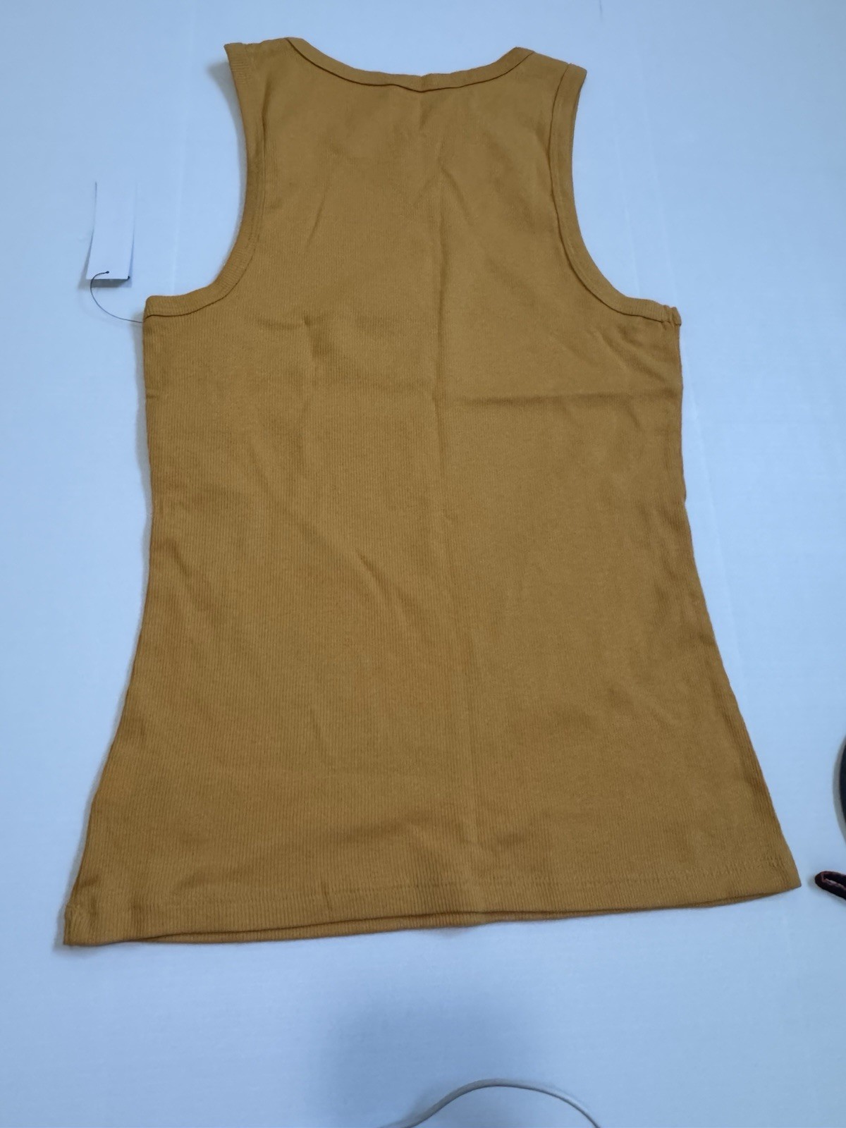 No Boundaries Womens M 8-10 Autumn Yellow Ribbed High Neck Tank Top NWT