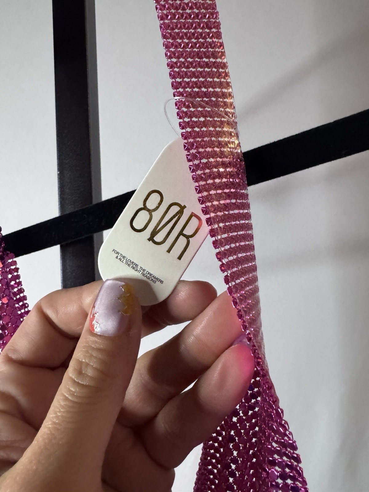 8 Other Reasons Chainmail Mini Dress Multi Pink Metal Sexy