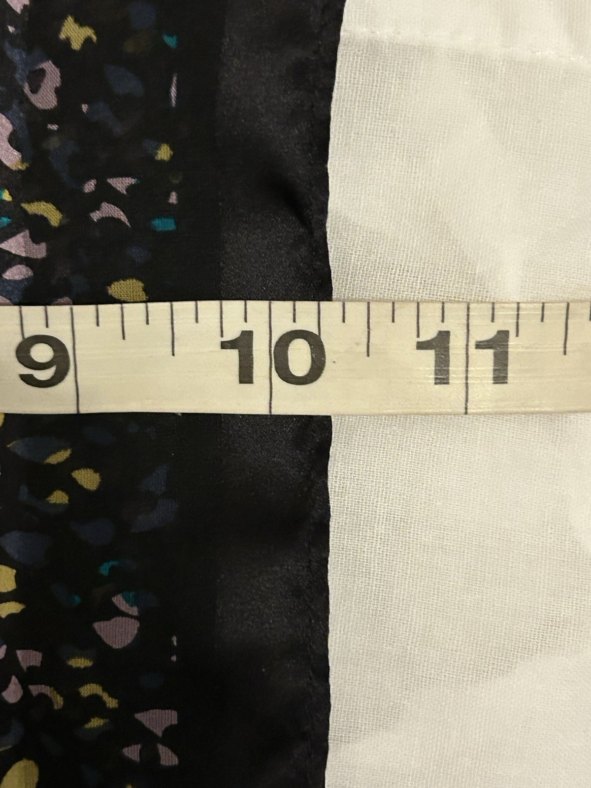 Jasper Conran Black Striped Turquoise Lilac Yellow Speckle Silk Scarf 70×10