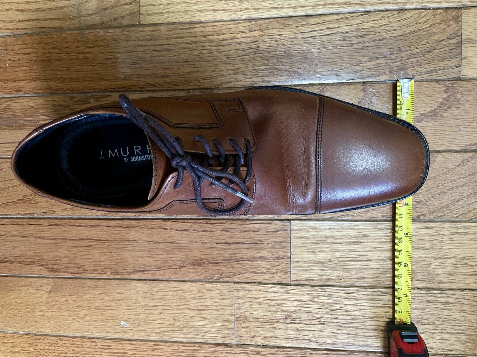 J. Murphy by Johnston & Murphy Men’s Brown Leather Cap Toe Oxford 9.5M 59-11566