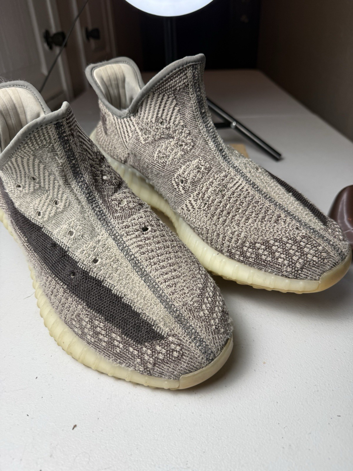 Adidas Yeezy Boost 350 V2 ‘Zyon’ Men’s Sz 12 Sneakers FZ1267 no laces