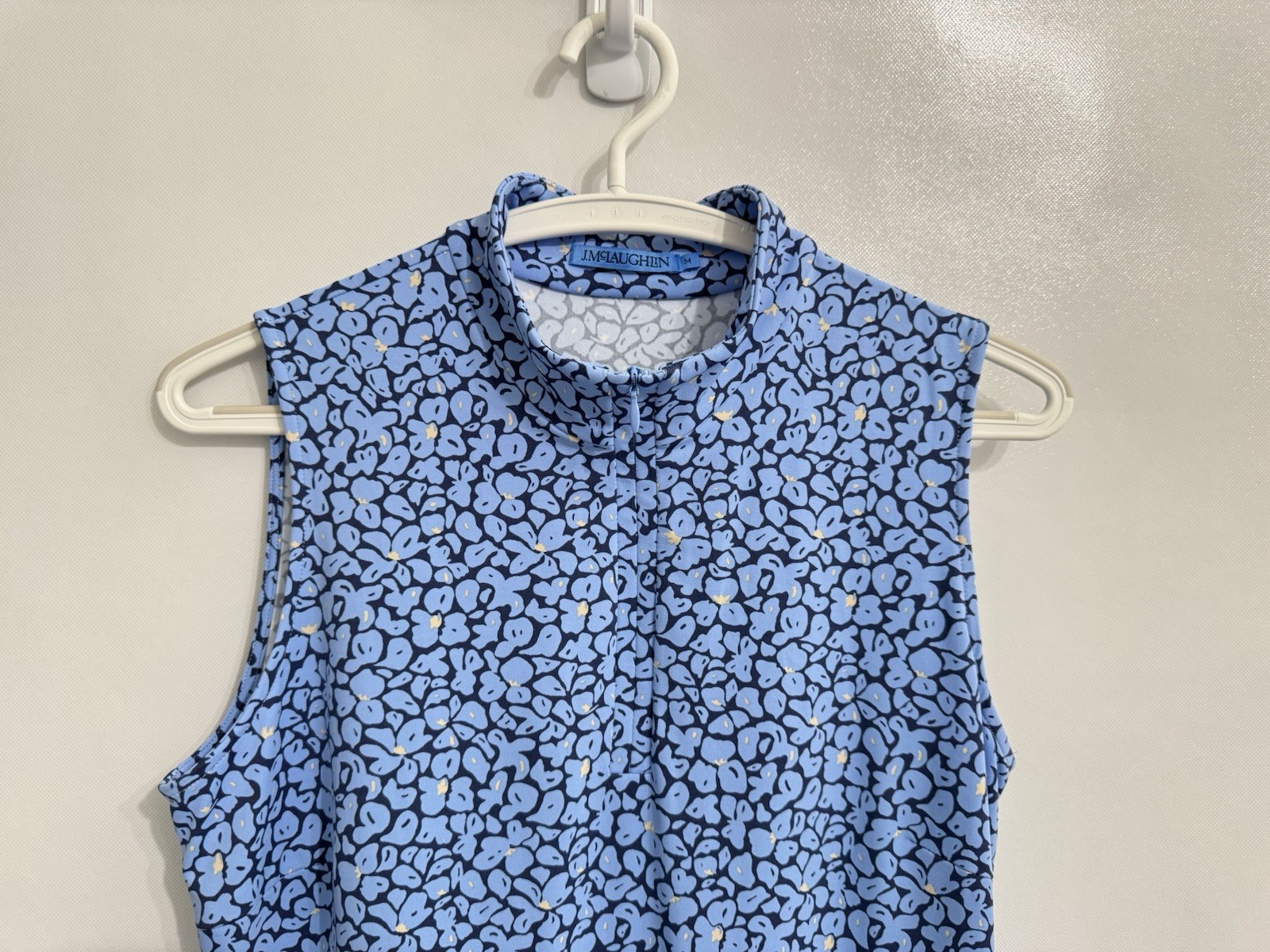 J McLaughlin M Bedford Catalina Cloth 1/4 Zip Sheath Dress Celandine Blue $228