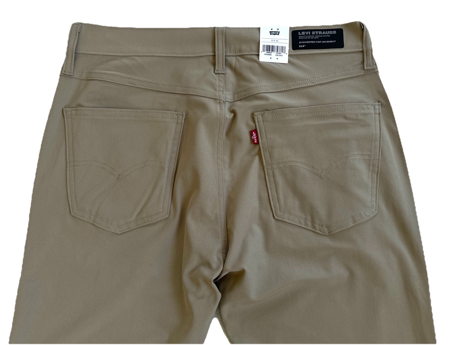 Levi’s Men’s 514 Straight Tech Pants, Beige