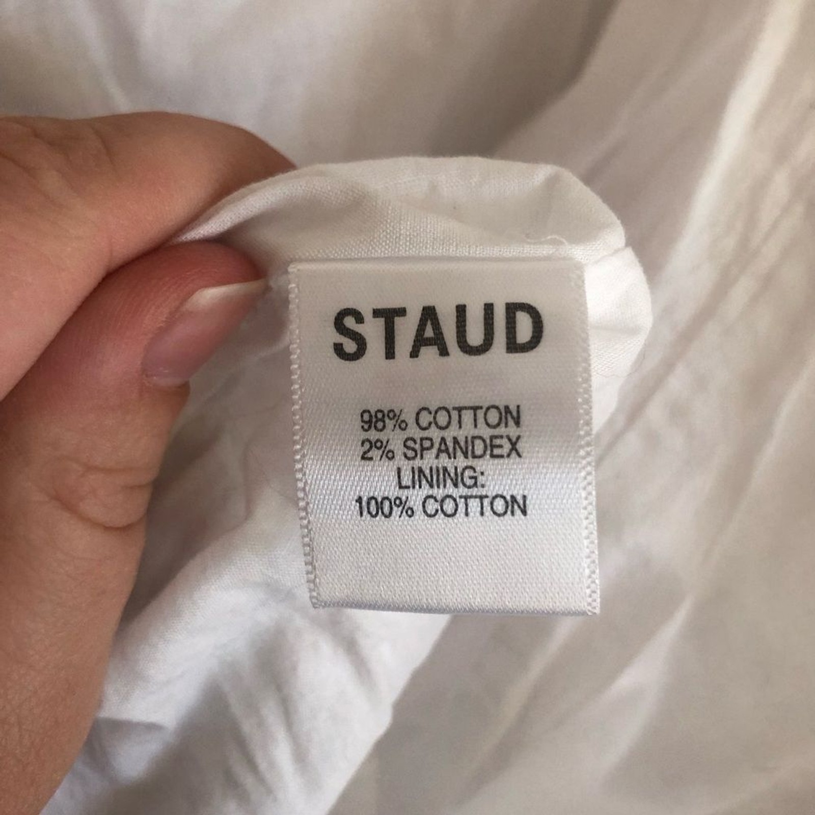 Staud Laelia Cotton Poplin Puff Sleeve Mini Dress size 4