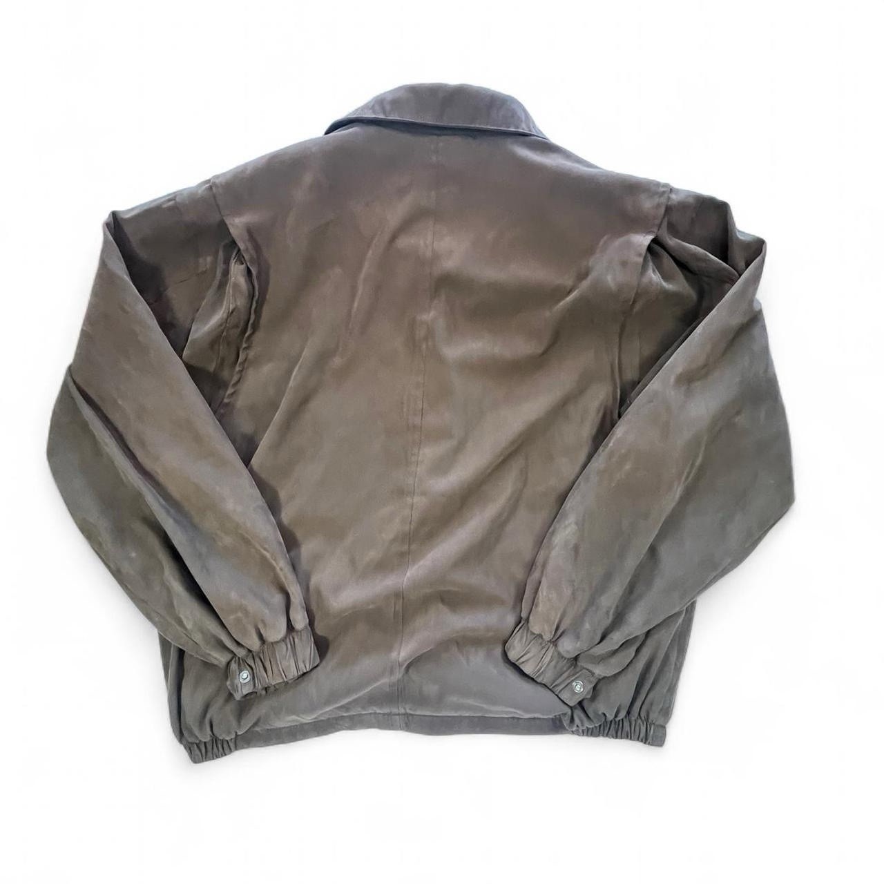 Weatherproof Men’s Faux Suede Bomber Jacket Tan Brown Full Zip Coat Large