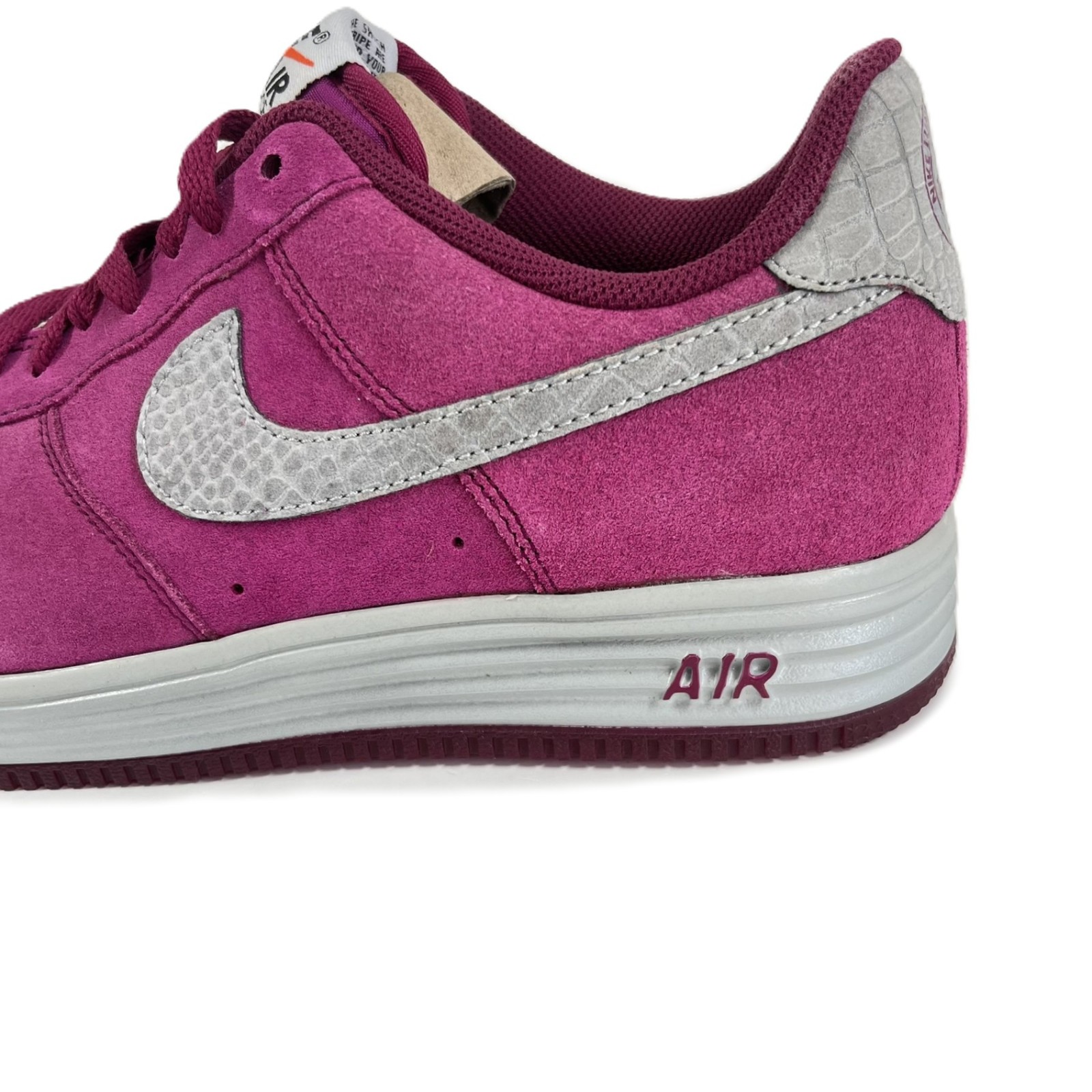 Nike Air Lunar Force 1 Reflect Raspberry Suede Sneaker | 616774-600 | US M 9