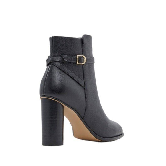 NWT Draper James Leather Tegan Dress Boot Black with Buckle Size 10 Retail $185