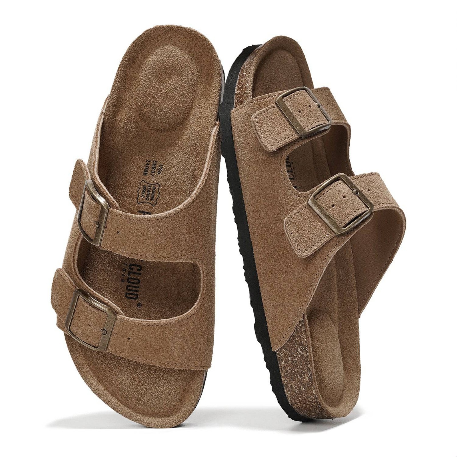 Project Cloud Women’s, Leather Womens Sandals, Memory Foam, Lightweight,Non-Slip