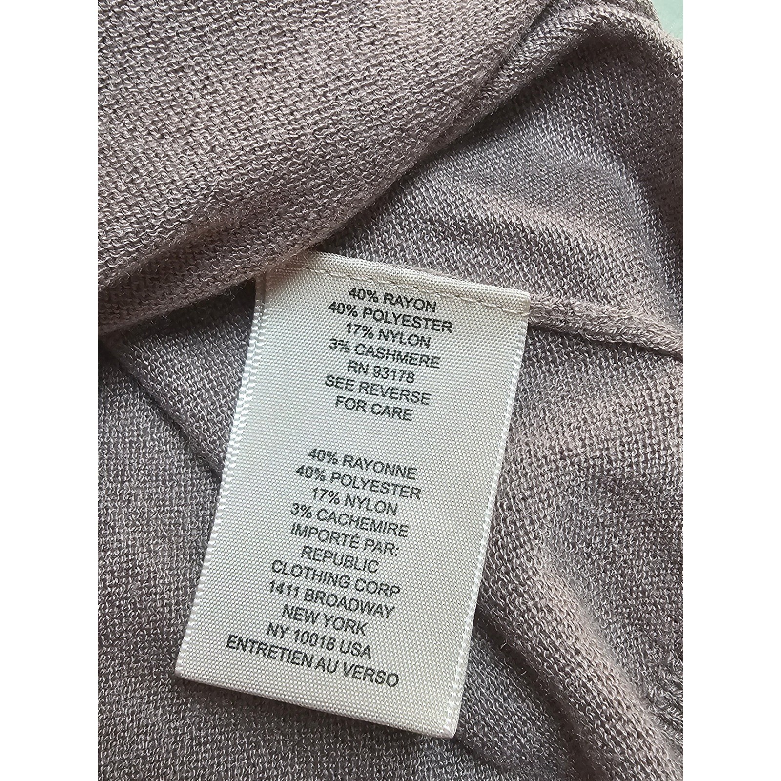 Philosophy Republic Clothing Womens Mauve Puff Sleeve Cashmere Blend Sweater M