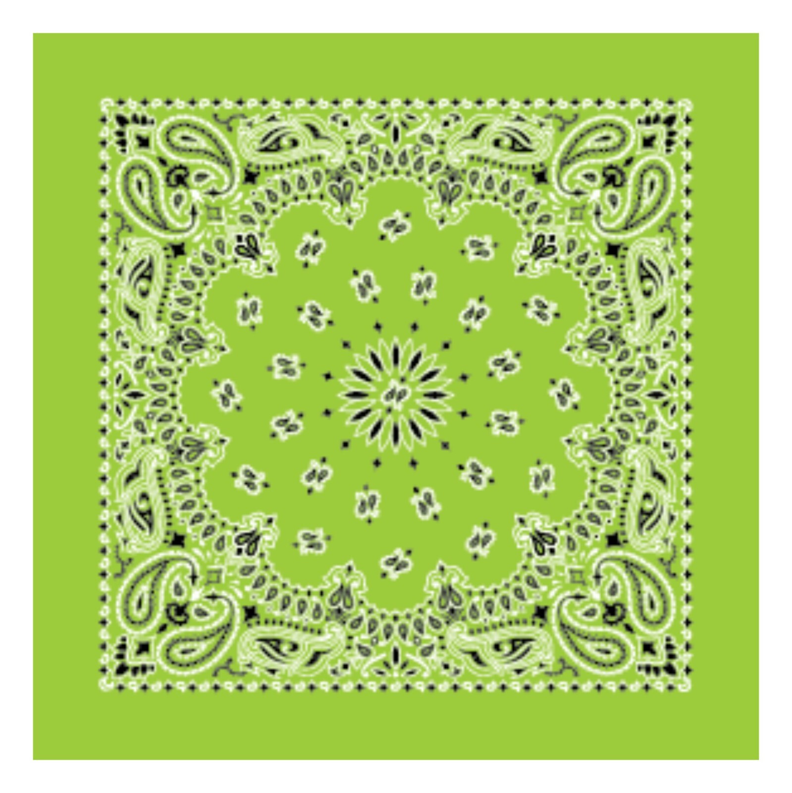 Neon Paisley 22×22 Bandannas, Made in USA, Hav-A-Hank