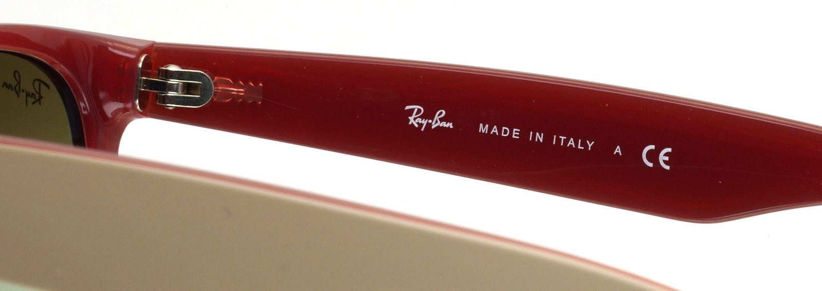 RAY BAN RB2132 New Wayfarer 6307/A6 Beige Mens Sunglasses 52-18-145 B:38
