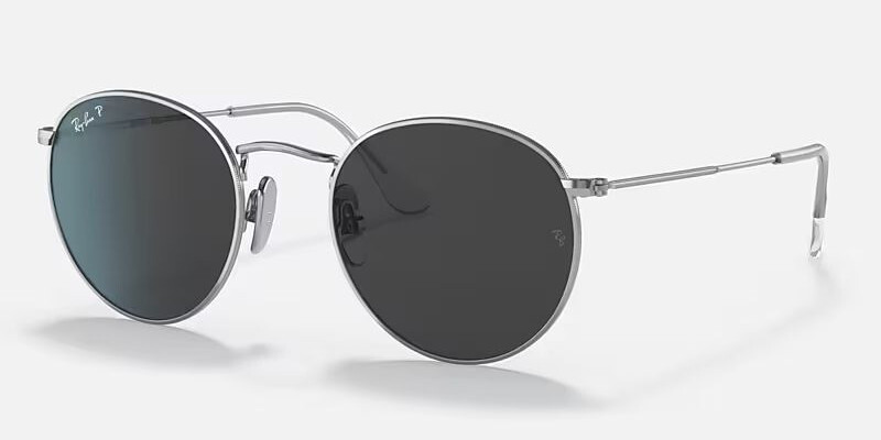 RAY-BAN Round Titanium Polarized Sunglasses – RB8247 – XS 47-21mm