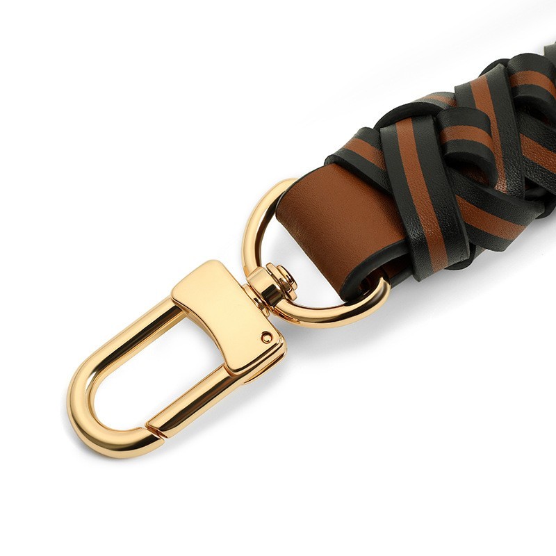 Genuine Leather Braided Handle Strap Purse Handbag Weaving Replacement Strap