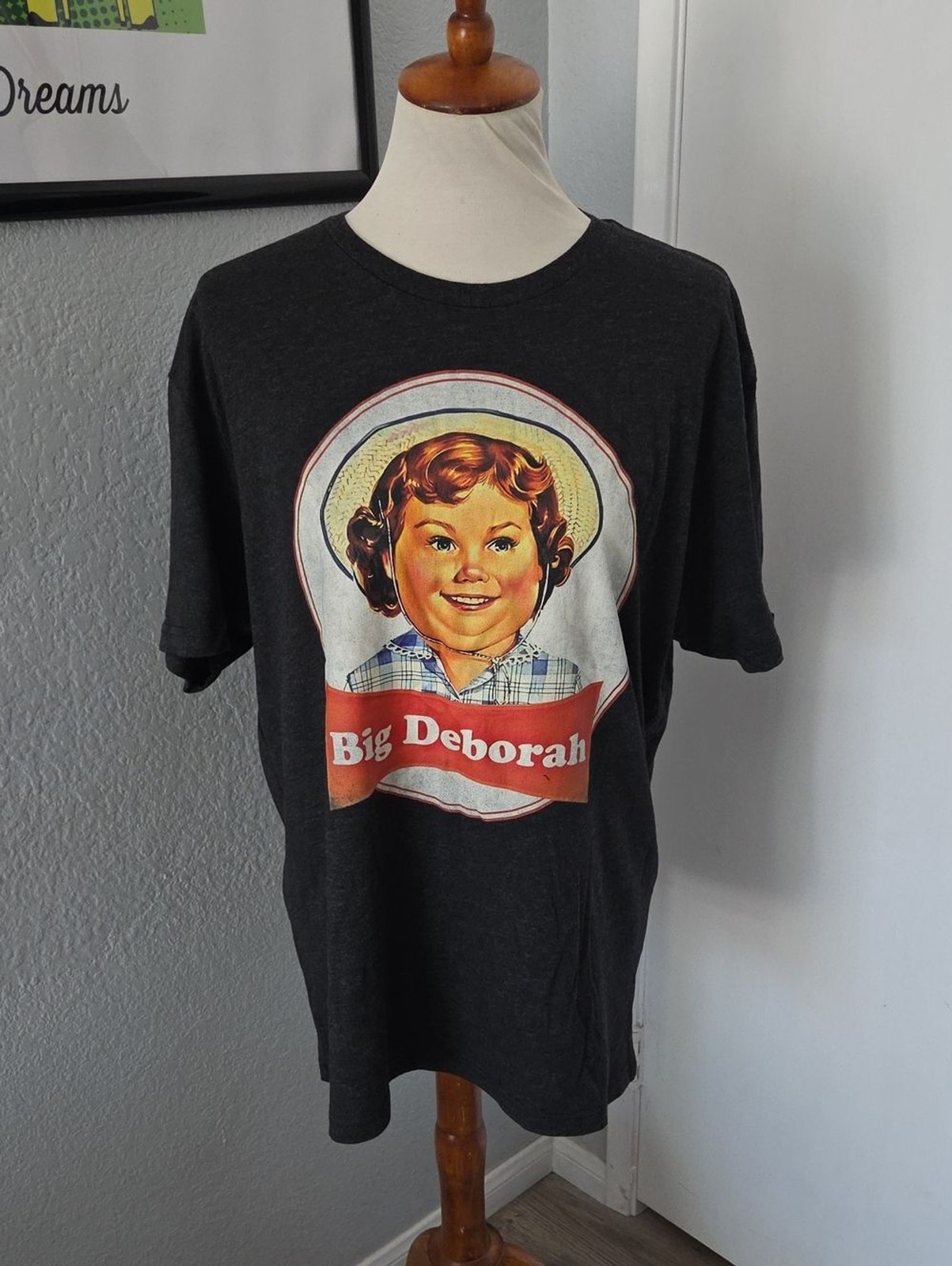 Next Level Apparel Black Graphic ‘Big Deborah’ Tee with Multicolor Print XL