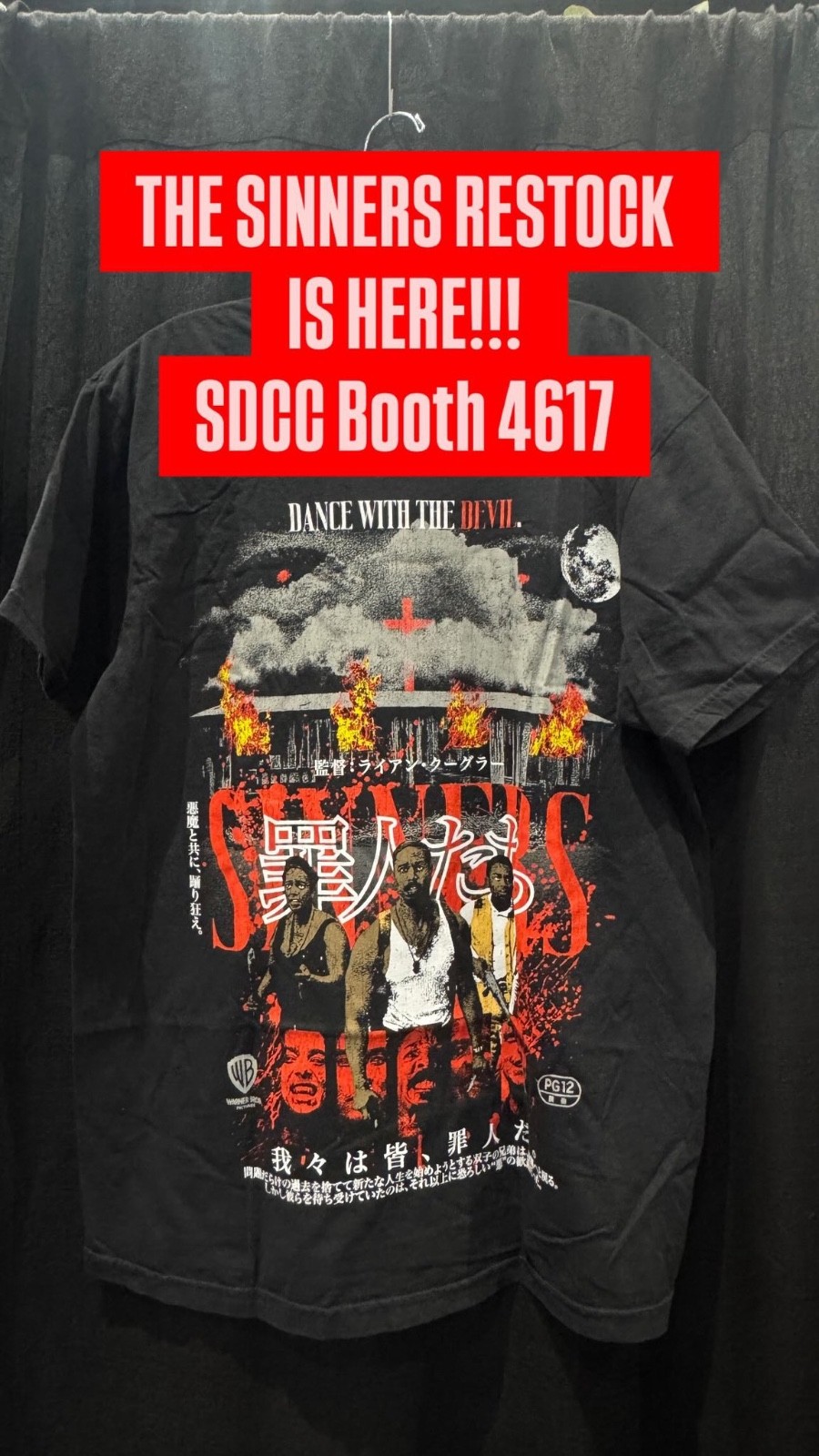 Brand New Rucking Fotten SINNERS Shirt LARGE Comic Con Limited Edition