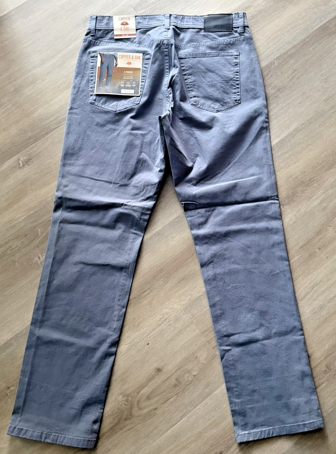 Copper & Oak NWT Men’s 32×32 Pants 5 Pocket Every Day Pant River Blue K5S817 NWT