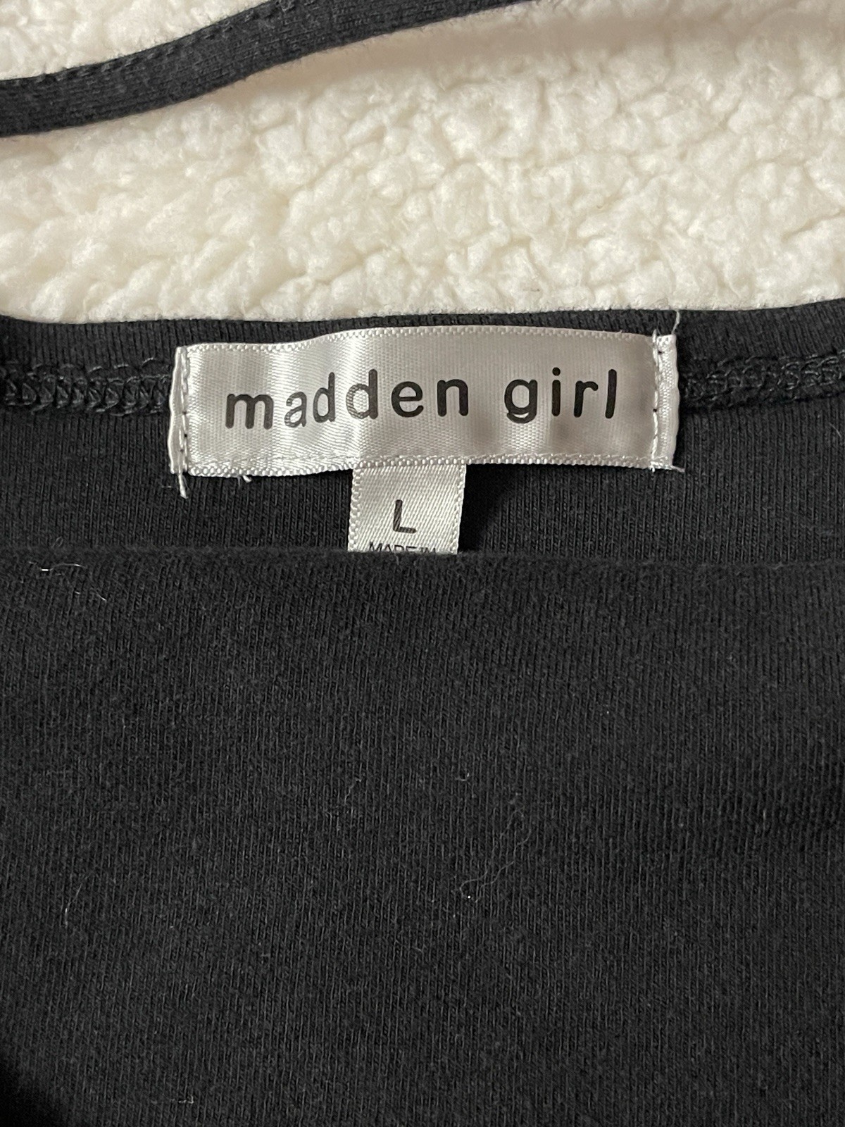 Madden Girl L Black Solid Fit & Flare Square Neck Spaghetti Strap Midi Dress