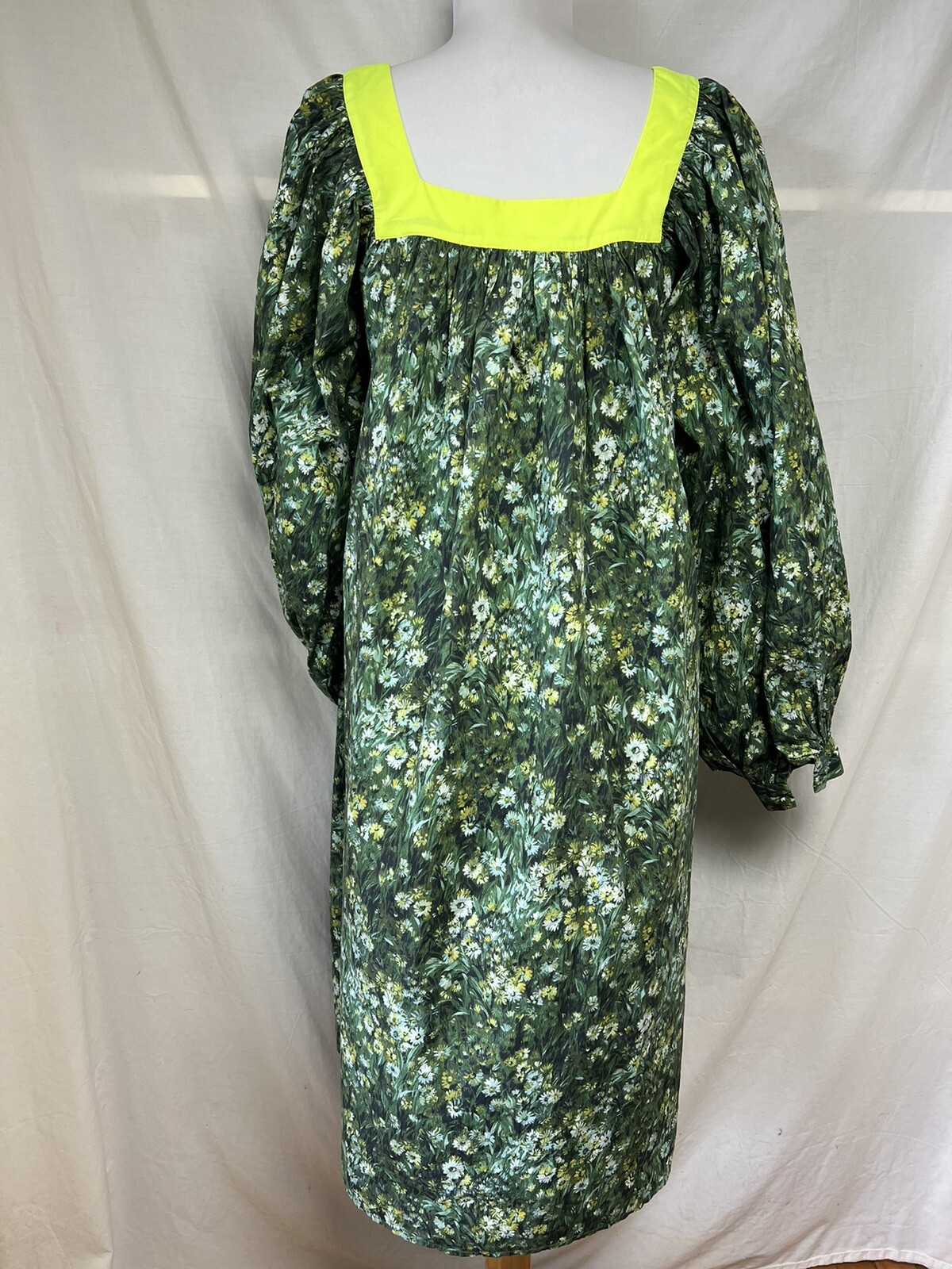 Batsheva x Laura Ashley Beaumaris Shift Dress Sz 0 Sherwood Forest Floral Green