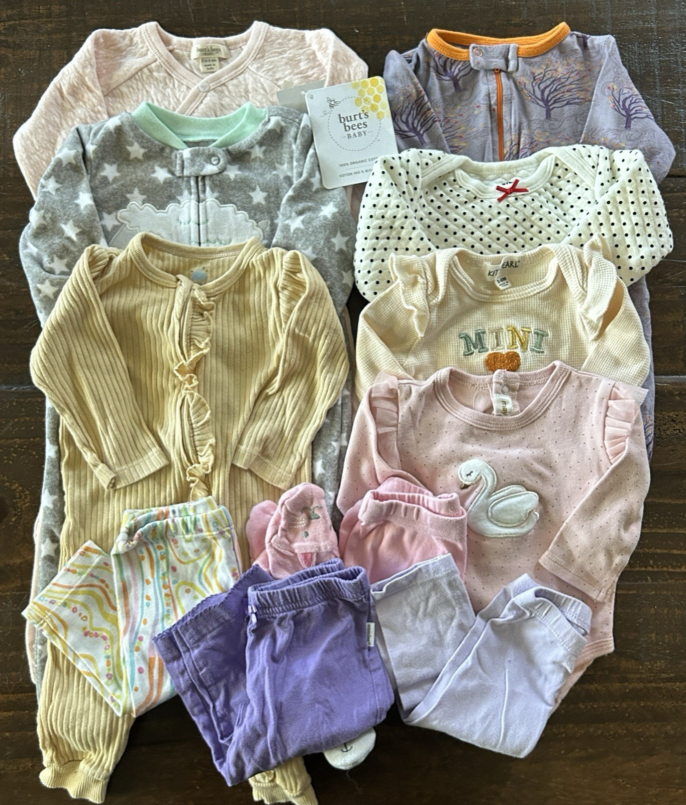 Baby Girl Size 3-6 Months Clothes Lot of 11 Pieces Varied Brands 1 NWT Bundle