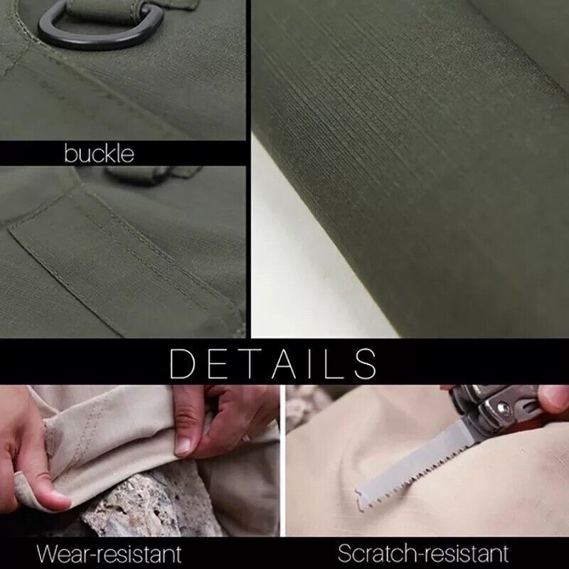 Men’s Work Cargo Pants Tactical Combat Pants Outdoor Hiking Waterproof Trousers