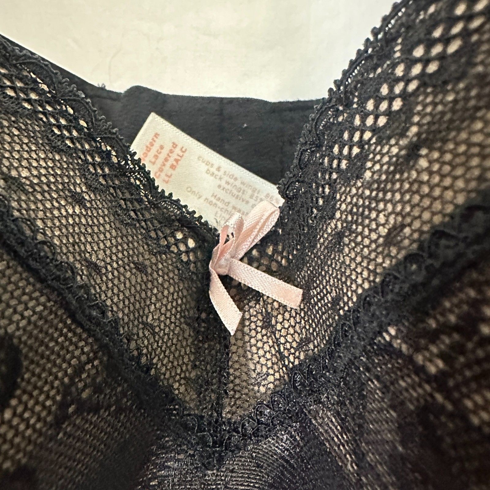 Cacique 40H Modern Lace Covered Full Balconette Bra Black Nude Underwire Plus