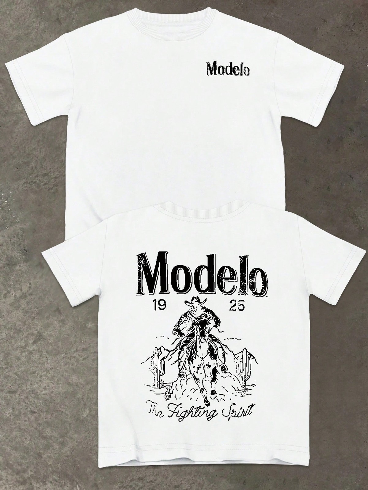 Modelo Graphic Print Men’s 100% Cotton T-Shirt, Casual Sports Style Top T-Shirt