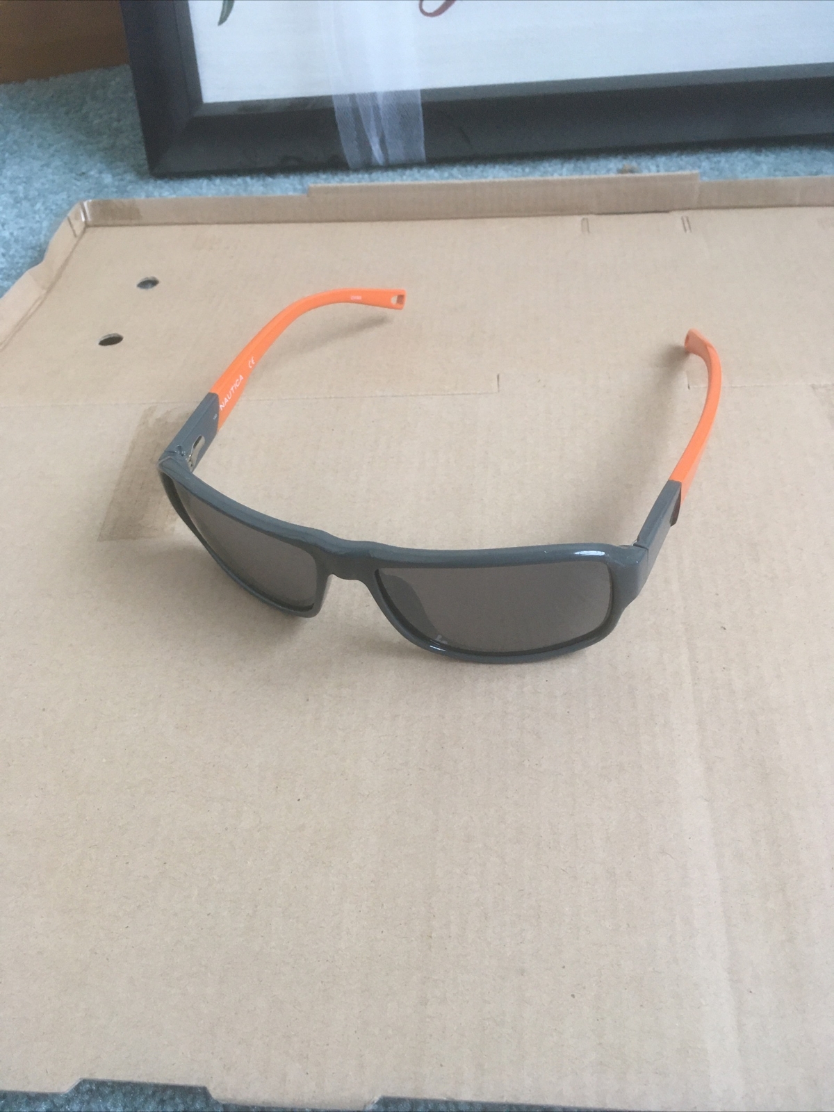 NAUTICAL POLARIZED N6210S 035 SUNGLASSES ORANGE SPRING LOADED TEMPLES MIRRORED