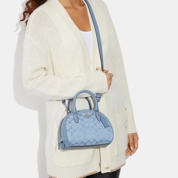 Coach Sydney Satchel In Signature Chambray – NWT