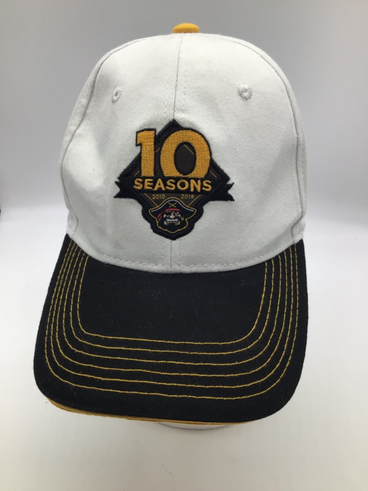 Bradenton Marauders (10 Years 2010-2019) White Adjustable Baseball Cap H4