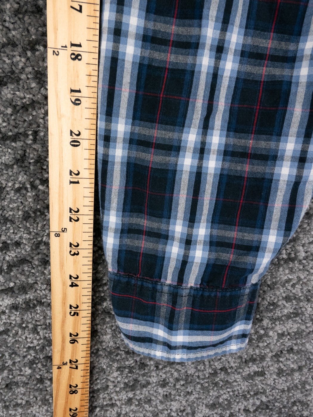 Levis Shirt Mens XL Blue Plaid Modern Fit Long Sleeve Pearl Snap Western Cowboy