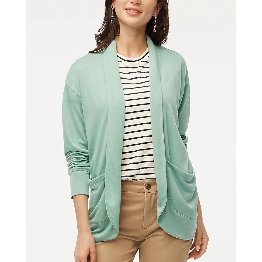 New with Tags J.Crew Eucalyptus Steam Soft Knit Wrap Cardigan Sweater Size XXL