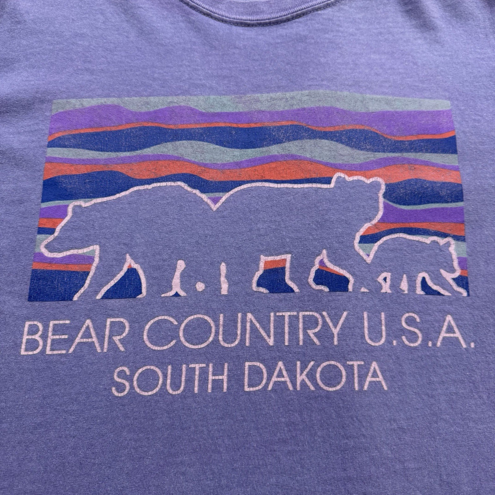 Vintage Nature T-Shirt Men’s M Bear County South Dakota USA Purple