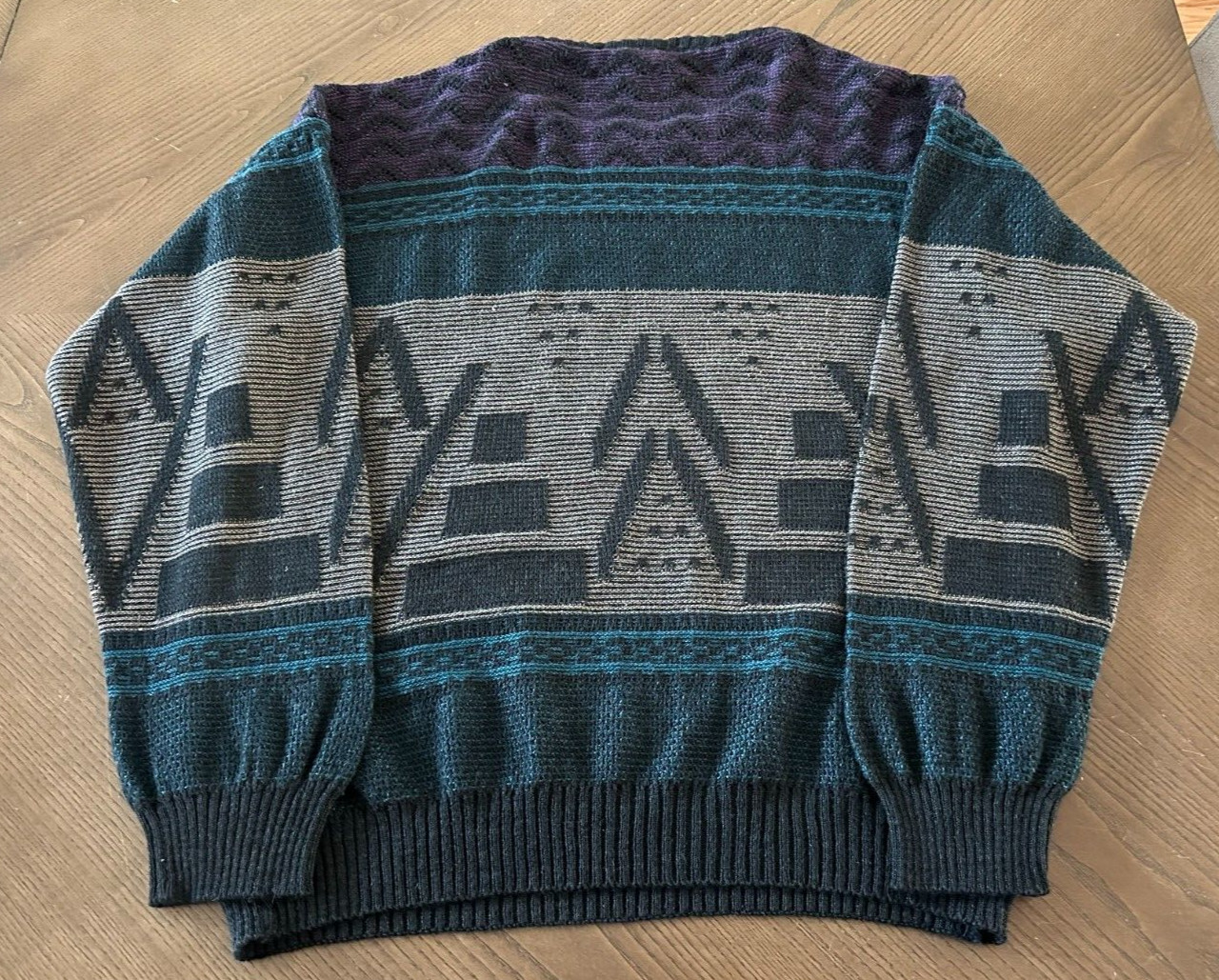Vintage Pronto-Uomo Cosby Sweater Men’s Size L 90’s Grunge Biggie Hip Hop Italy