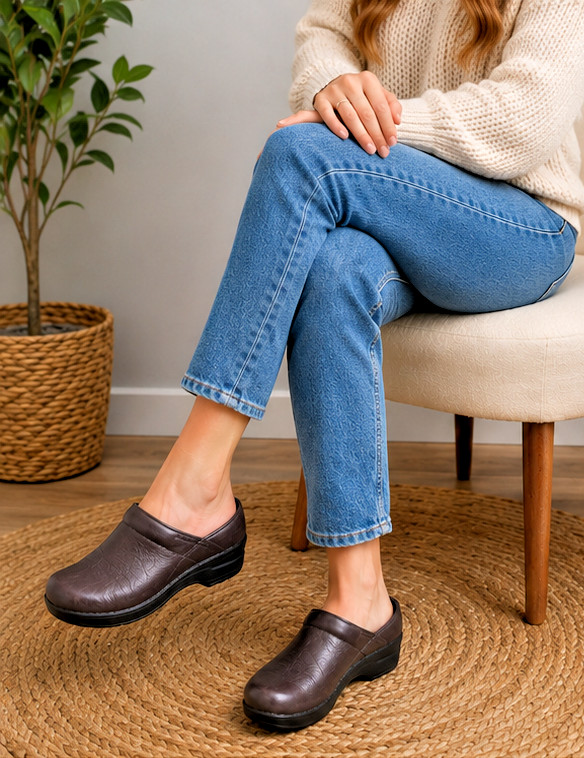 Dansko Brown Leather Professional Clogs Womens EU 37 US 6.5-7 Excellen