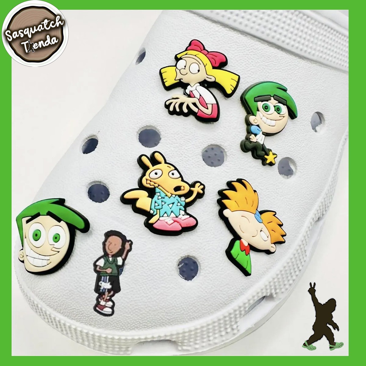 90s Cartoon Character Shoe Charms, Fits Croc-style shoes, Lot Gift Nostalgia