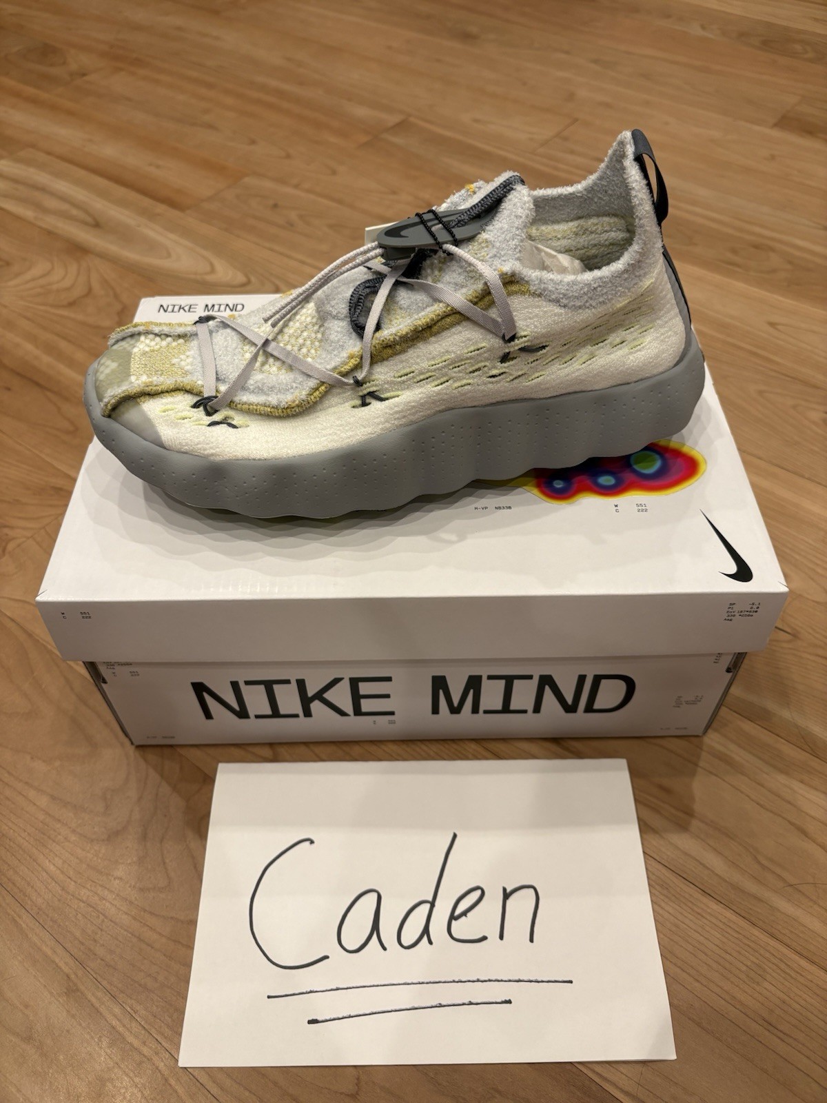 Size 9 – Nike Mind 002 Flyknit White Dark Grey IR2176-100 IN HAND SHIPS ASAP