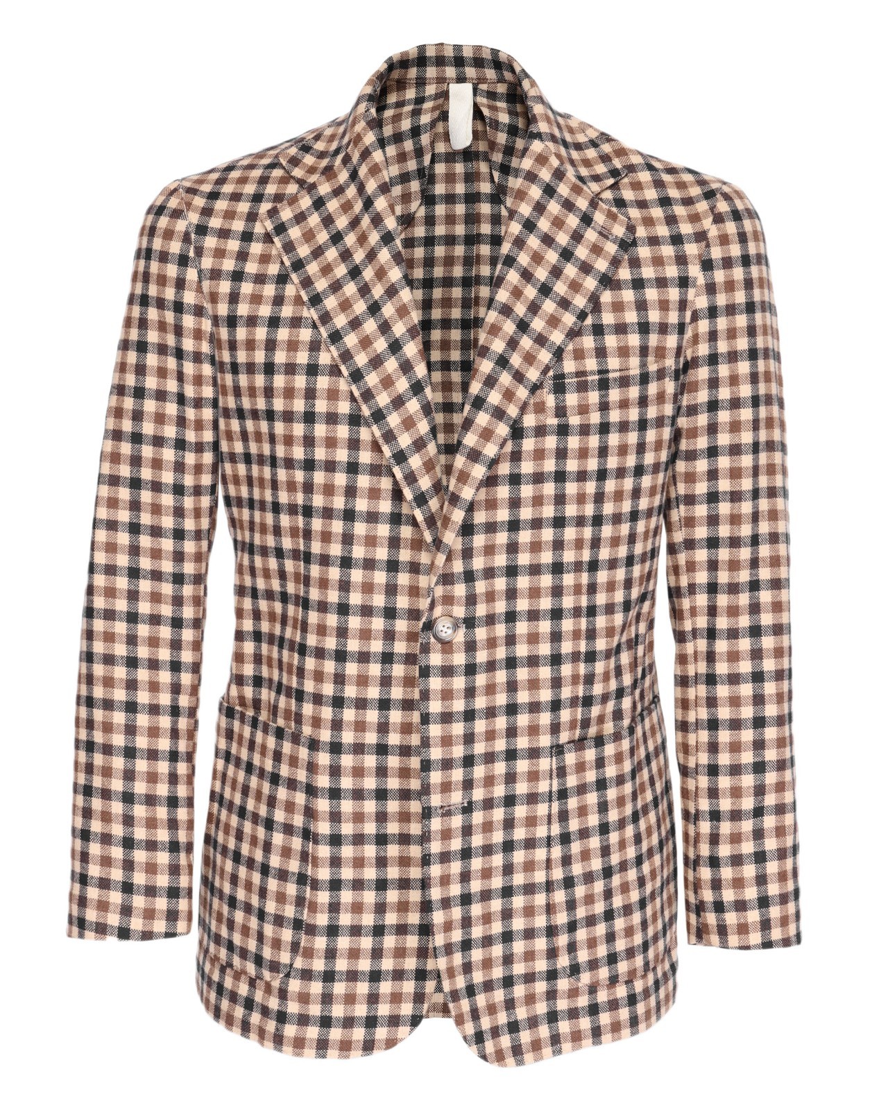 NWT EZZELINO SPORT COAT blazer jacket wool brown luxury Italy 48