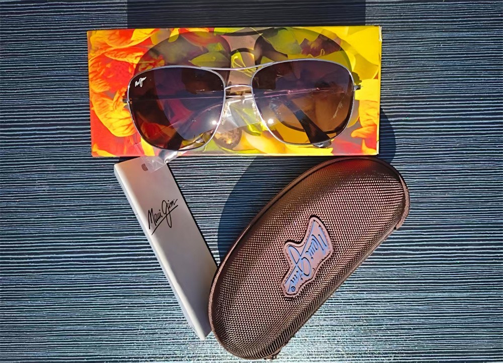 NIB Maui Jim Cook Pines Rose Gold Titanium Polarized Sunglasses RS774-16R