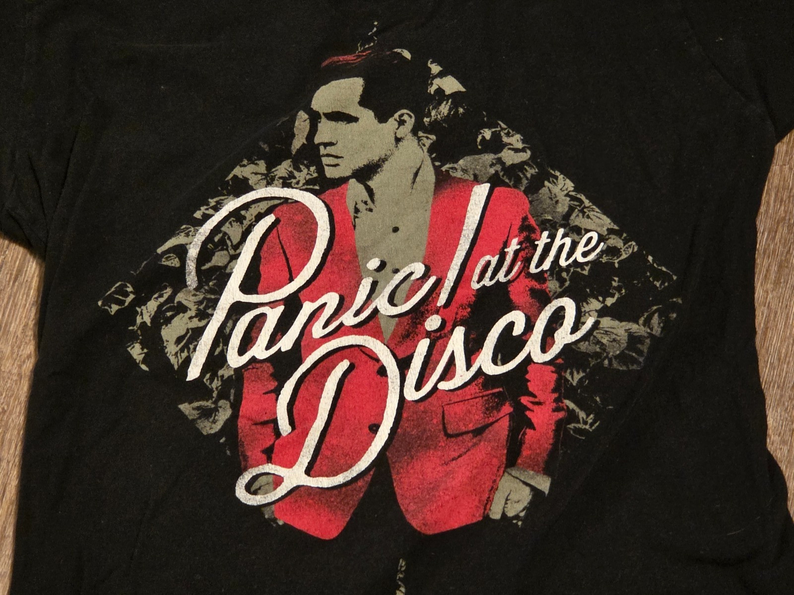 Panic At The Disco Shirt Womens Medium M Black Brendon Urie Graphic Band Tee