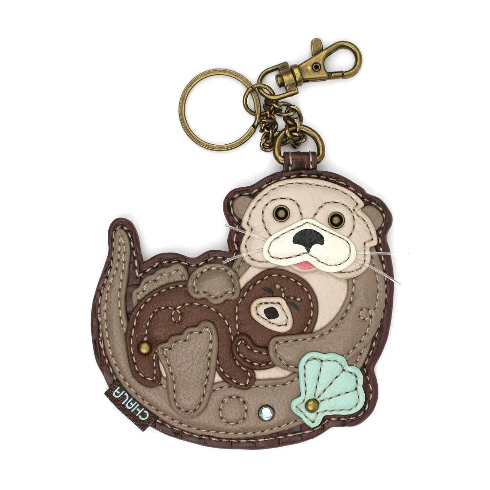 Chala OTTERS Key Fob / Coin Purse NWT