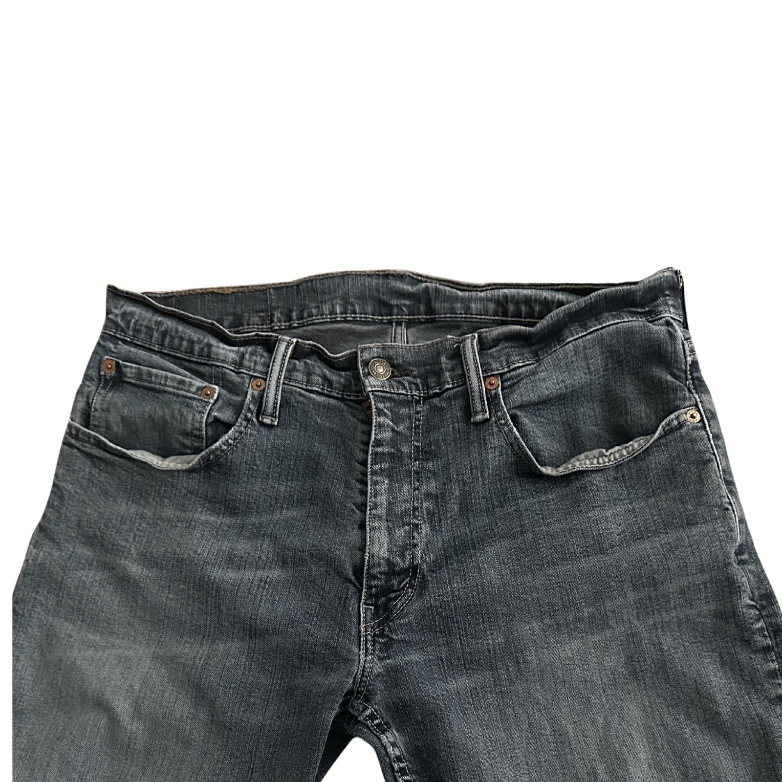 Levi’s 559 Jeans Relaxed Straight Fit Men’s 33×30 Navarro Blue Faded Distressed