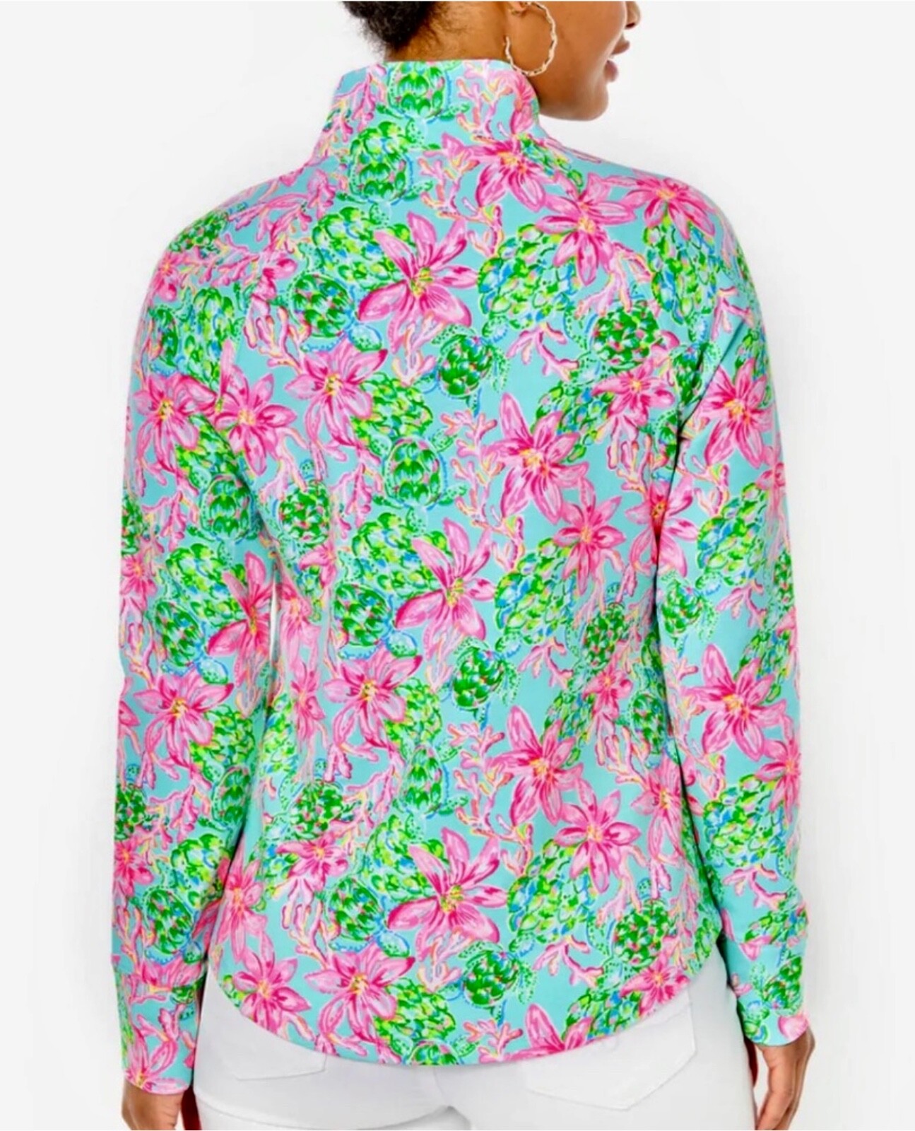 Lilly Pulitzer NWT UPF 50+ Skipper Popover So Shellegant Size L