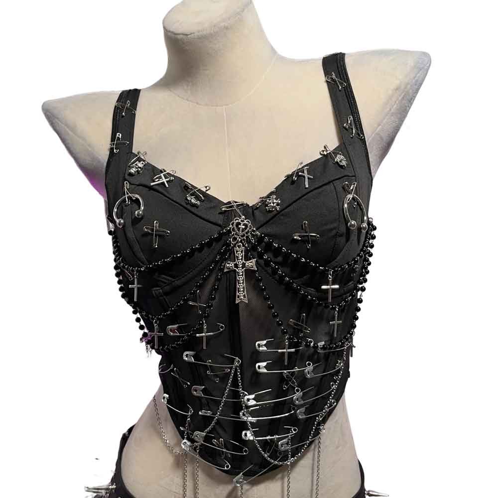 Goth Tops Grunge Punk Mini Rock Clothes Emo Clothing Gothic Tank Y2K Sexy