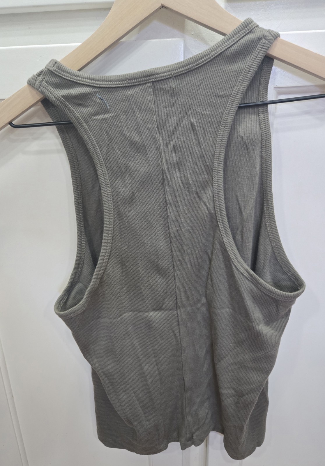 Michael Stars Olive Green, Ribbed High Neck Tank Top, SZ L