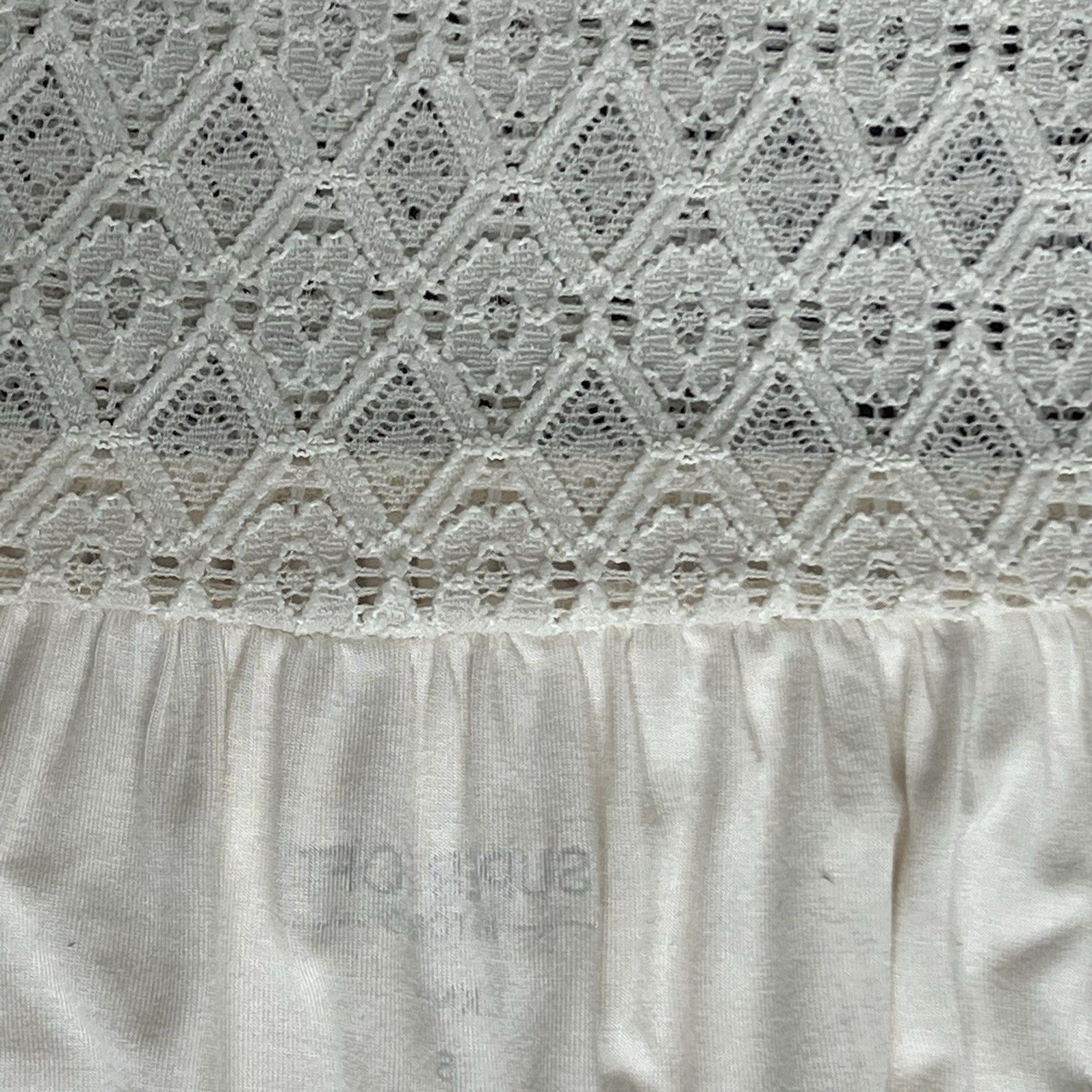 Torrid Cream Super Soft Stretch Blouse Size 6 Lace Sleeves Top T-shirt NWT Shirt